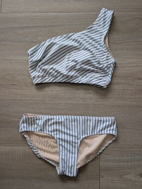 2PC Albion Fit Striped Swimsuit Set